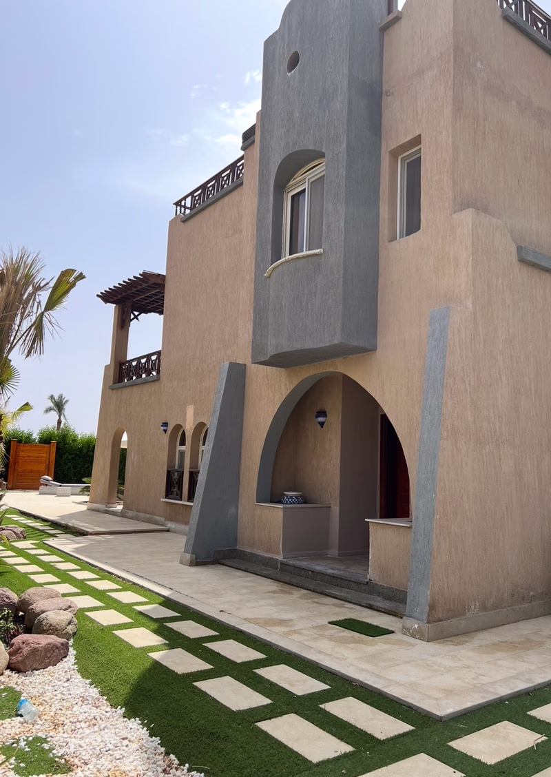 Private villa among palm trees in Nabq Bay, Sharm El Sheikh