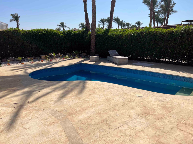 Villa B exterior under the clear Nabq sky